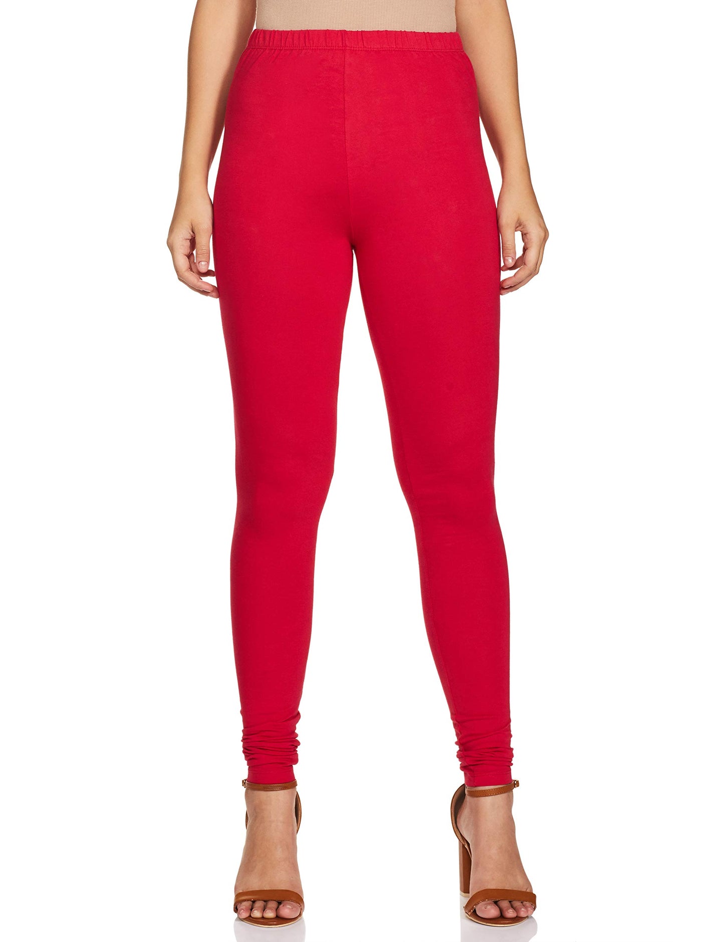 Aurelia Women'S Regular Fit Cotton Churidar Bottom (19Fea60024-600195_Pink_Large_Pink_L)