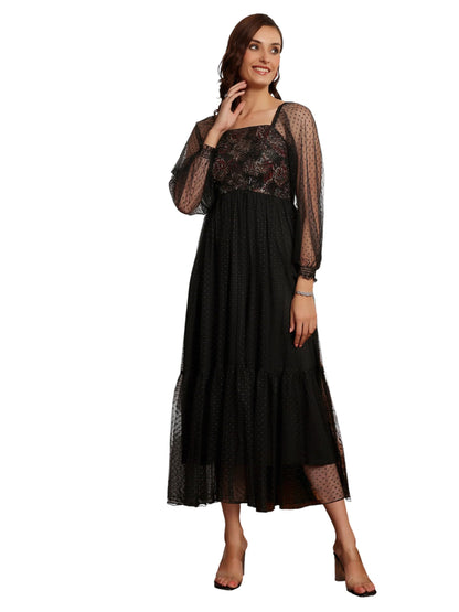 Miss Chase Womens Square Neck Raglan Sleeve Floral Tiemidi Dress (Mcaw25D88-99-Pqf-03, Raspberry Black, S)