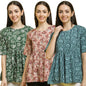 Pinkmint Women Combo Tunic Top For Women Ll Fancy Crape Girls TopS Ll Regular Fit Casual Top (Pack Of 3)