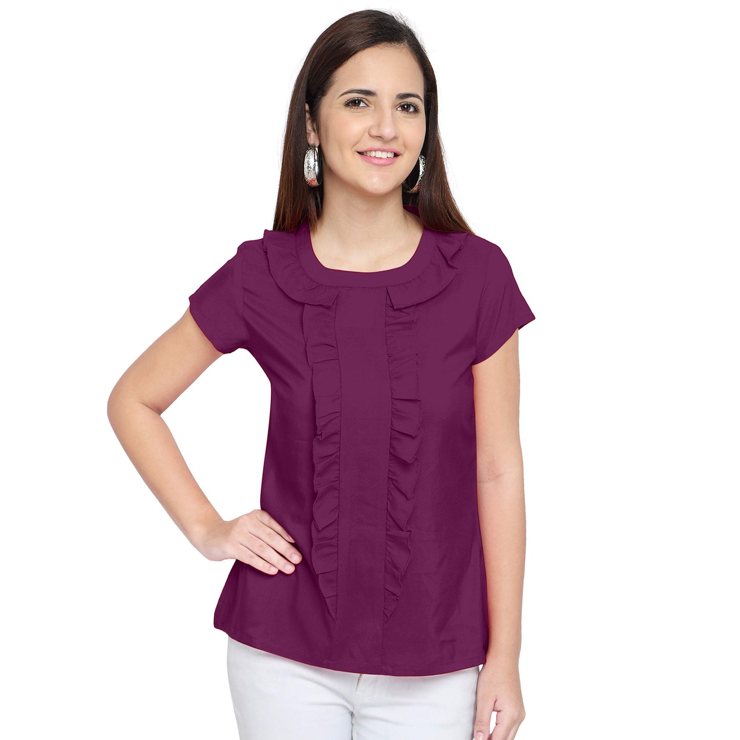 OOMPH! Western Dresses for Women Purple - mt61