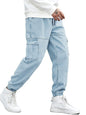 Noble Monk MenS Baggy Fit Jeans | Cargo Pocket | Denim Jeans | Streachable Jean For Men Indigo