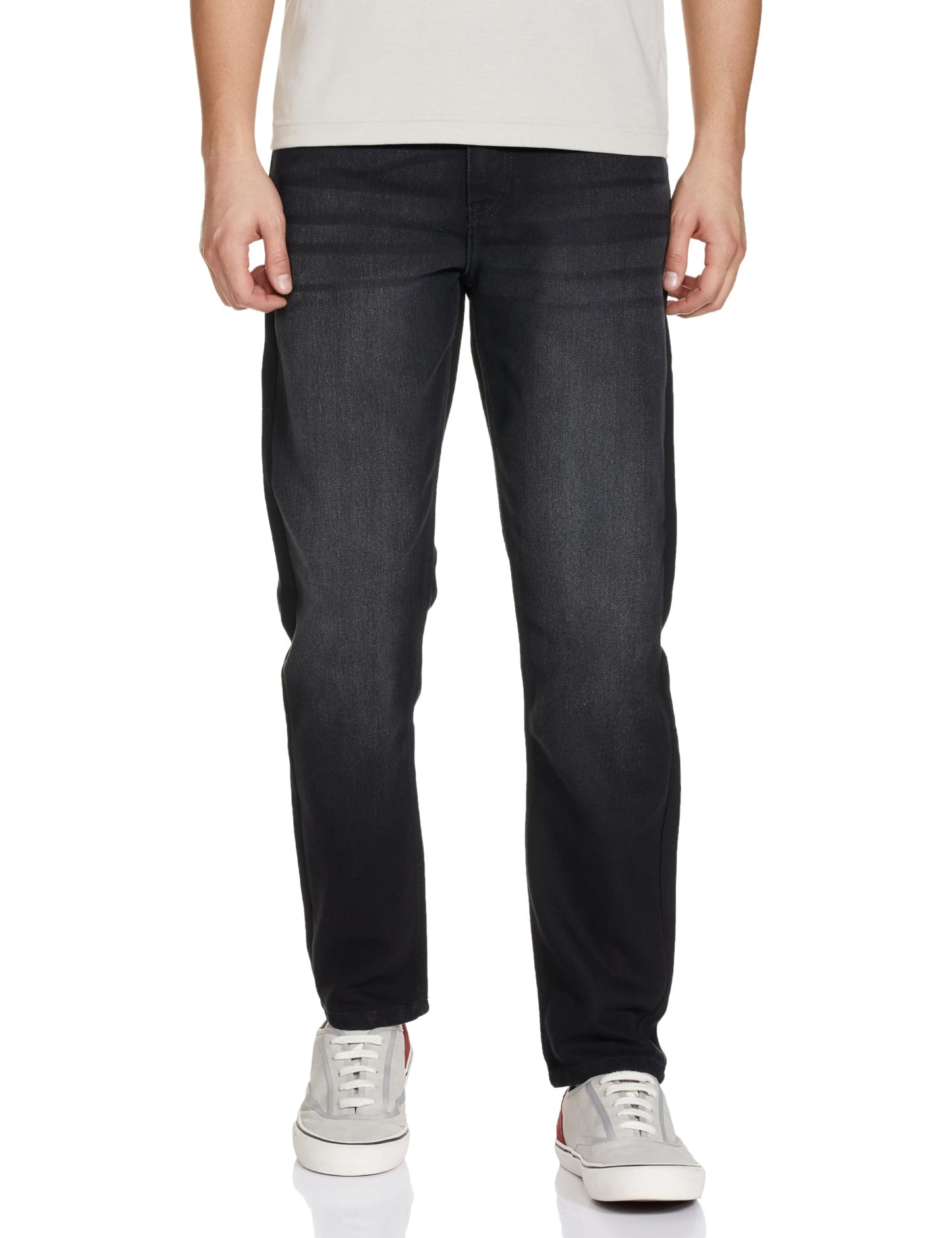 The Indian Garage Co Men Dad Fit Solid Mid-Rise Jeans Black