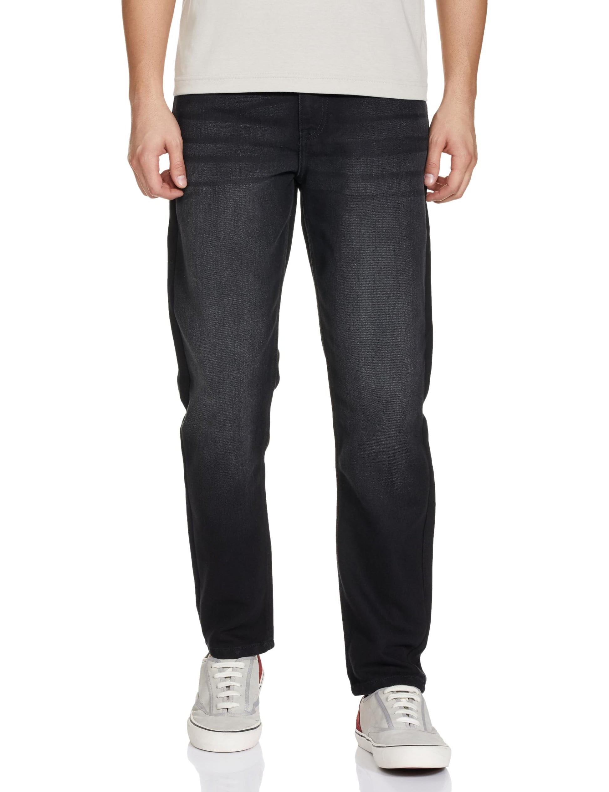 The Indian Garage Co Men Dad Fit Solid Mid-Rise Jeans Black