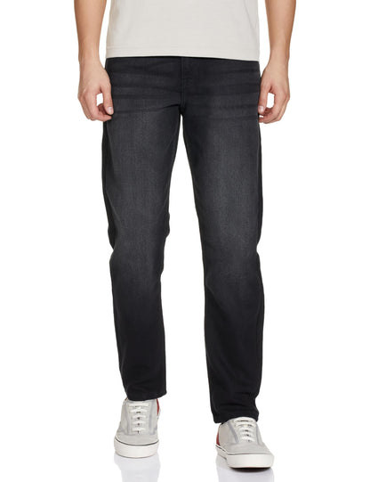 The Indian Garage Co Men Dad Fit Solid Mid-Rise Jeans Black