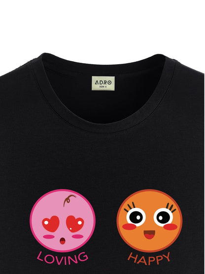 ADRO T Shirts for Boys & Girls || Emotions of Smiley Printed T-Shirt || Ages 3-14 || 100% Cotton Round Neck Tshirt for Boys & Gi
