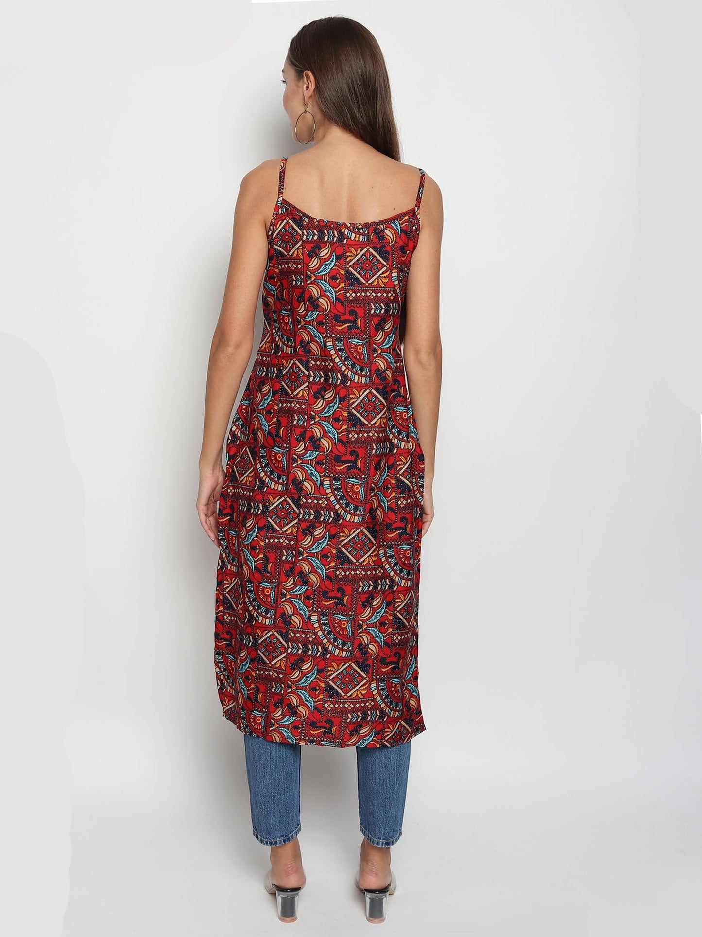 Patlani WomenS Micro Crepe Full Stitched Kurti. Maroon