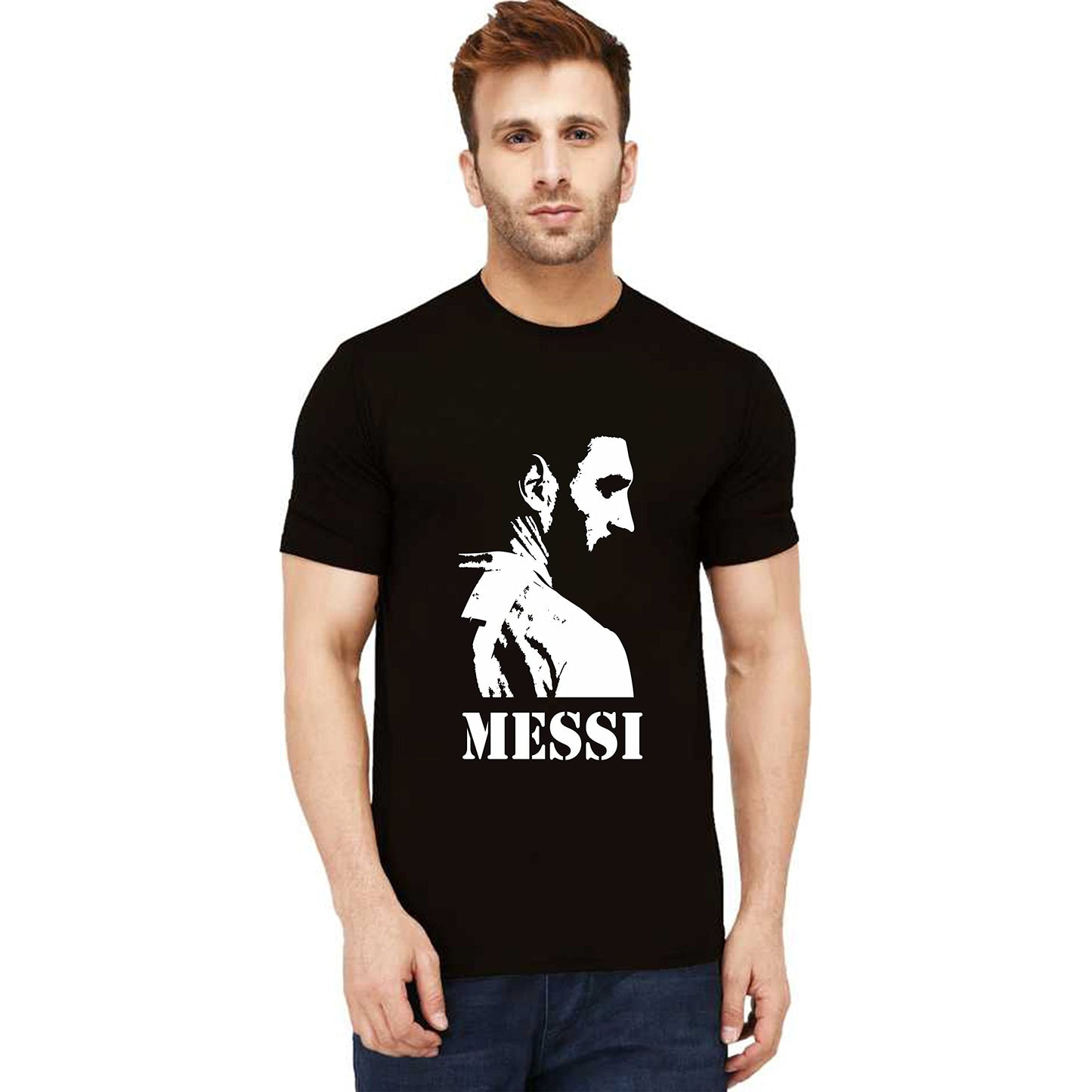 Uniplanet Store MenS Cotton T Shirt With Round Neck Half Sleeves Regular Fit Graphic Printed Pattern And Standard Length Darkbl