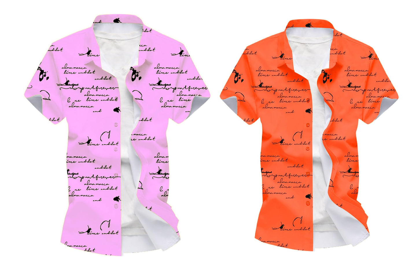 Kadiyu Half Sleeve Printed Shirts For Men Regular Fit Printed Spread Collar Casual Shirt Lycra Fabric With Combo Shirt (Pack Of