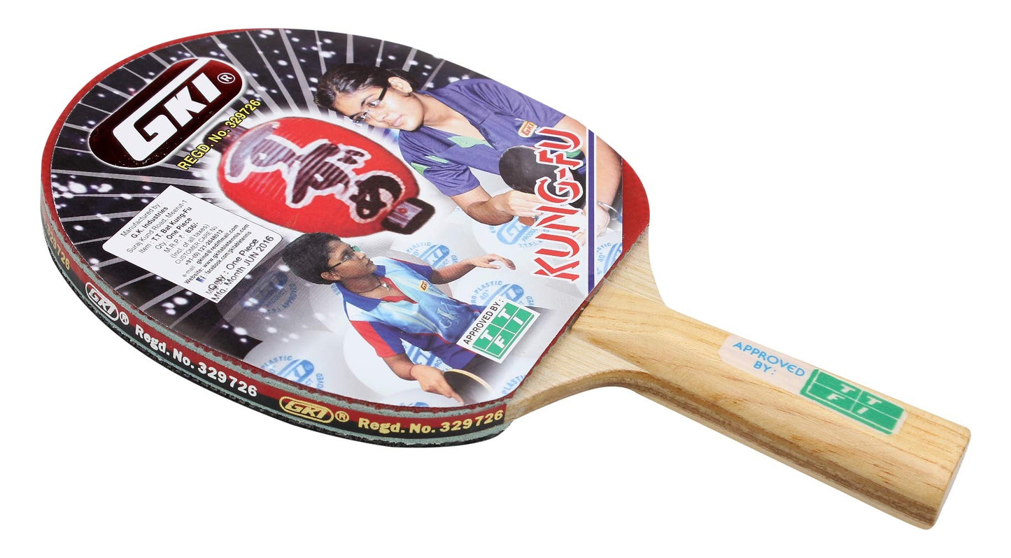 GKI Kung Fu Table Tennis Racquet - Wood, One Size, Lightweight Design