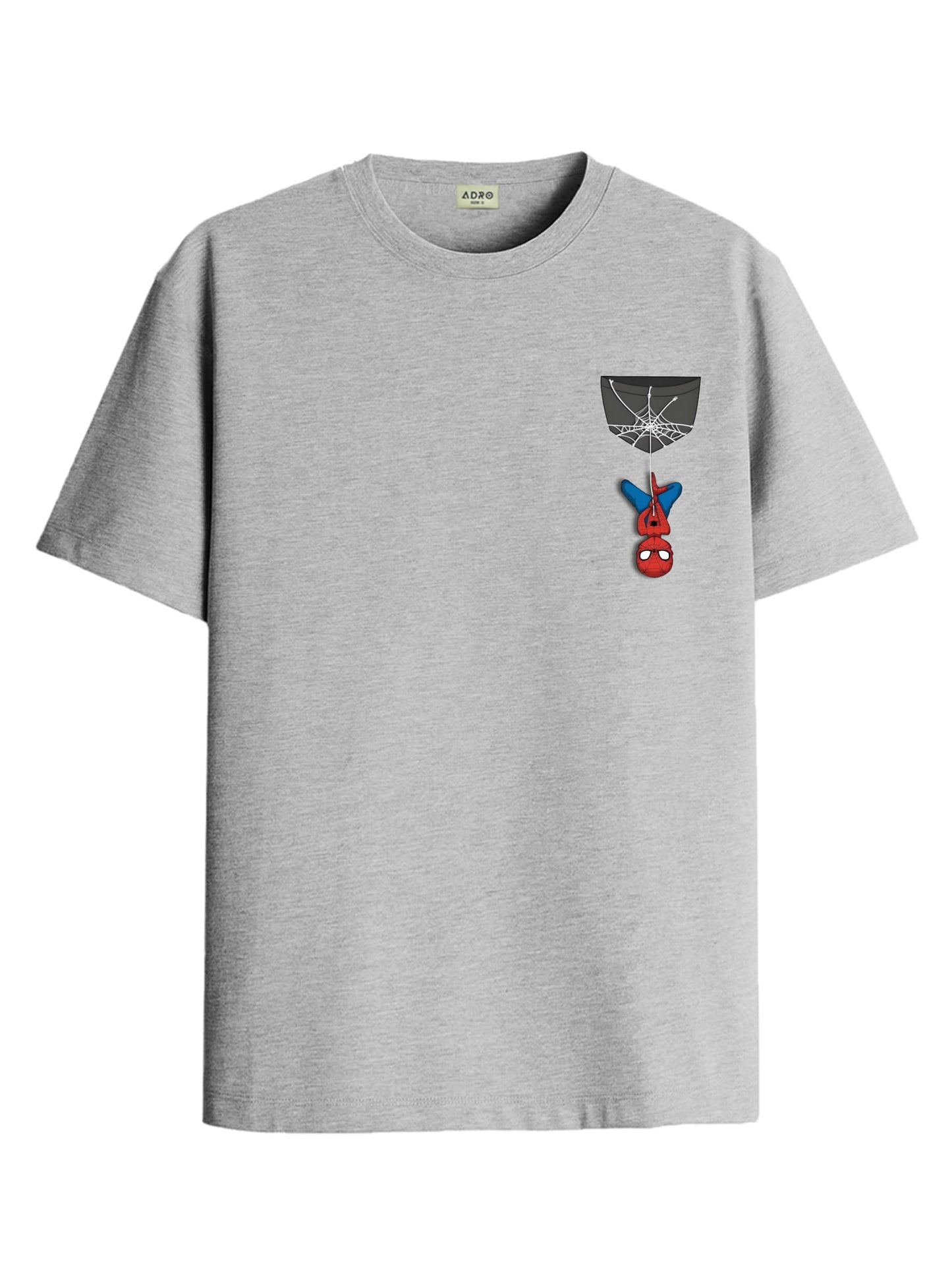 ADRO Tshirt for Men | Anime T Shirt for Men | 100% Cotton Tshirt | Graphic Printed T-Shirt | Chest Printed Tshirt | Spiderman Ts