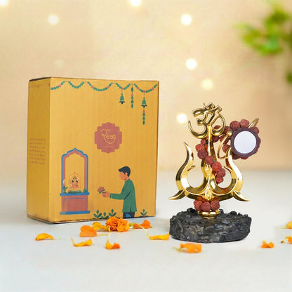 Astrotalk Resin Mahadev Trishul Murti | Compact Shiv Murti For Home Temple, Car Dashboard Or Office Shelf | Lord Shiva Idol For Puja Mandir & Meditation Corners | 8.5X6.5X11 Cm | 1 Piece