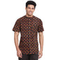 Fabindia Men Cotton Printed Slim Fit Shirt Black_XS