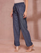 Fabindia Blue Cotton Printed Casual Pant