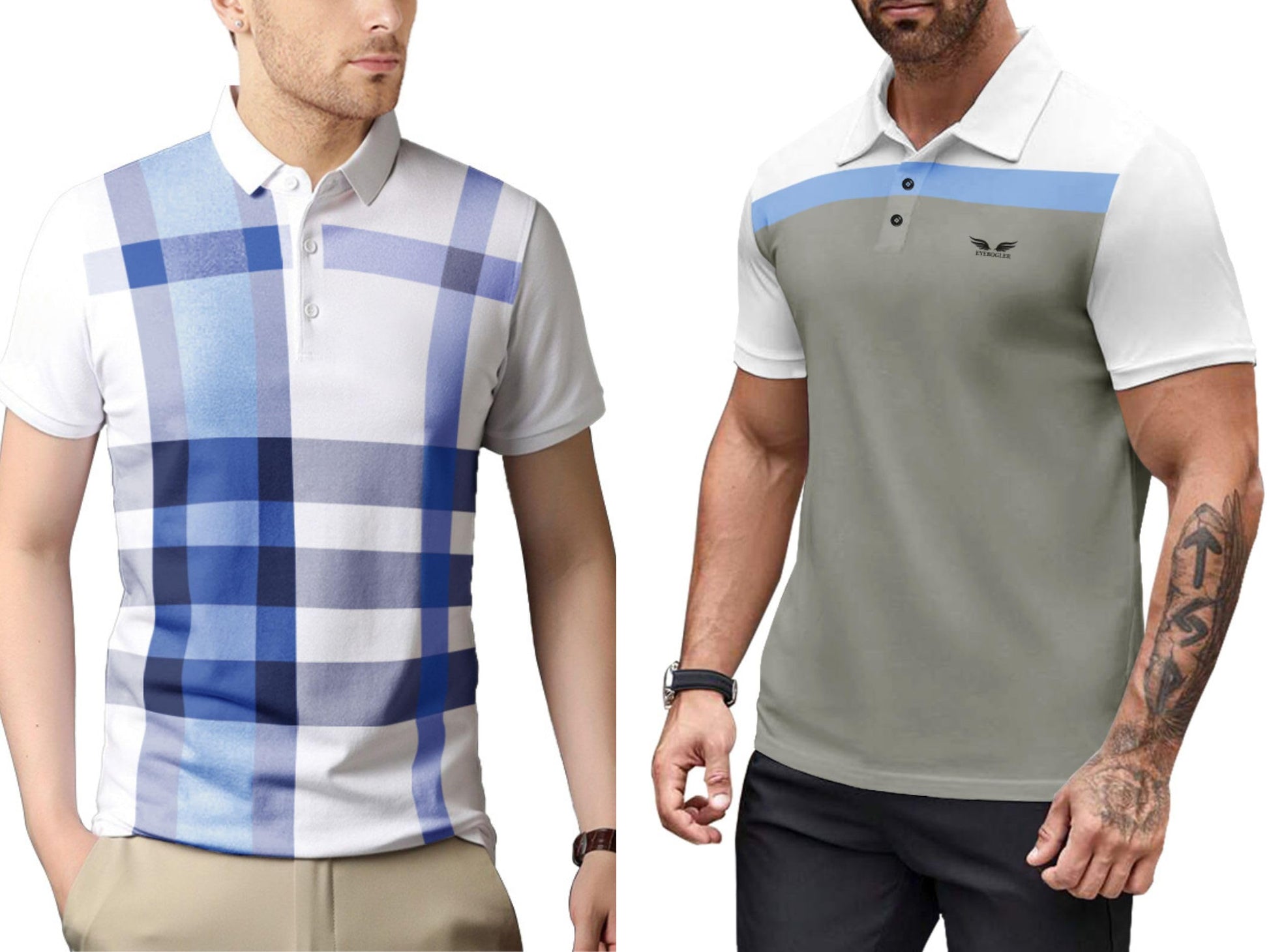 Noble Monk MenS Letter Print Regular Fit T-Shirt (T344Hs-Whsb-T712-Whcmgws Sky Blue_White Cement Grey Wind Surfer