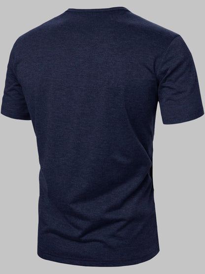 Noble Monk MenS Half Sleeves Henley Neck T-Shirt | Colorblock T-Shirt For Men