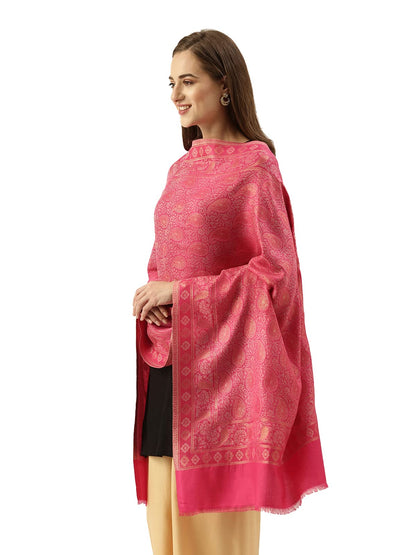 Pashmoda Women Nashaat Kaani Stole with Silky Zari Weave (Size 72X208 CM)