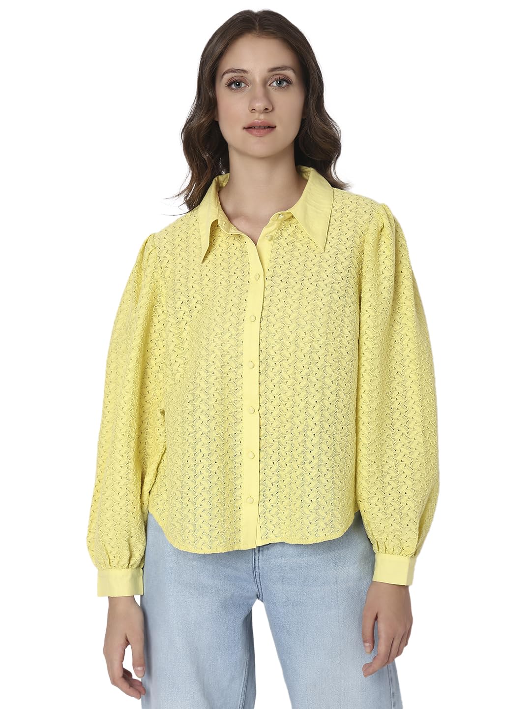 Vero Moda Regular Shirt (10299962_Elfin Yellow_Xs)