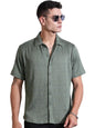 Thomas Scott Mens Solid Oversized Fit Shirt (TS1691_Green