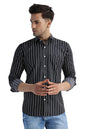 Besix Mens Regular Fit Striped Cotton Casual Shirt With Spread Collar- Formal Shirt For Men, Best Fits For Office Wear, Regular