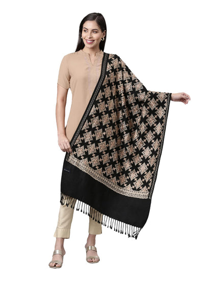 Pashmoda Women Roohani Kashmiri Aari Embroidery Stole (Size: 71X203 CM)