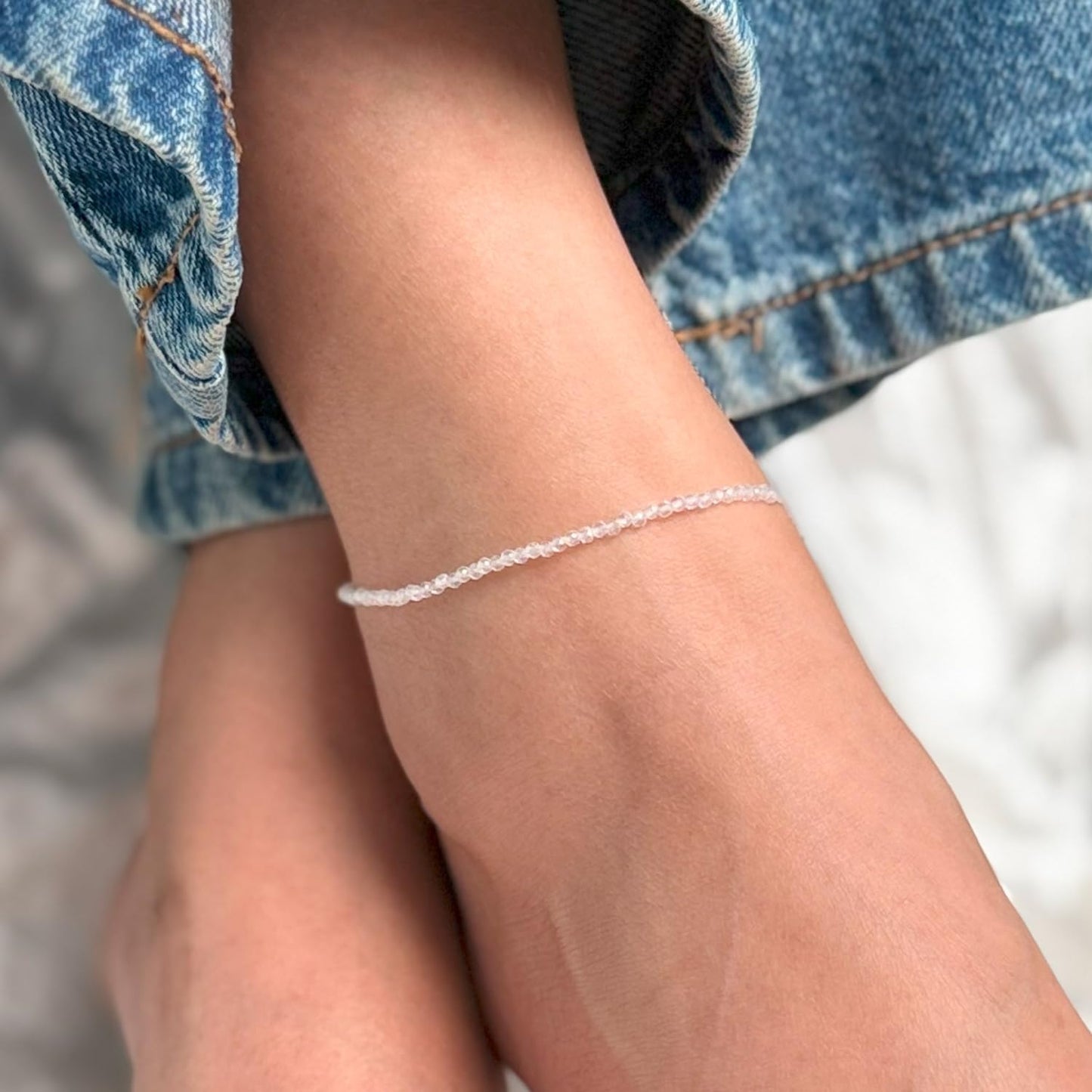Astrotalk Clear Quartz Anklet | Master Healer Stone for Energy, Focus & Positivity | Clear Quartz Anklet for Women | Spiritual Jewellery for Women | Valentine Gift for Girlfriend