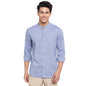 Fabindia Men Chinese Collar Casual Shirt Cotton_Xs Blue