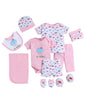 BUMZEE Pink & White Baby Girls Baby Gift Set Pack Of 13 Age - 0-3 Months (Peb8840-pnk.wht)
