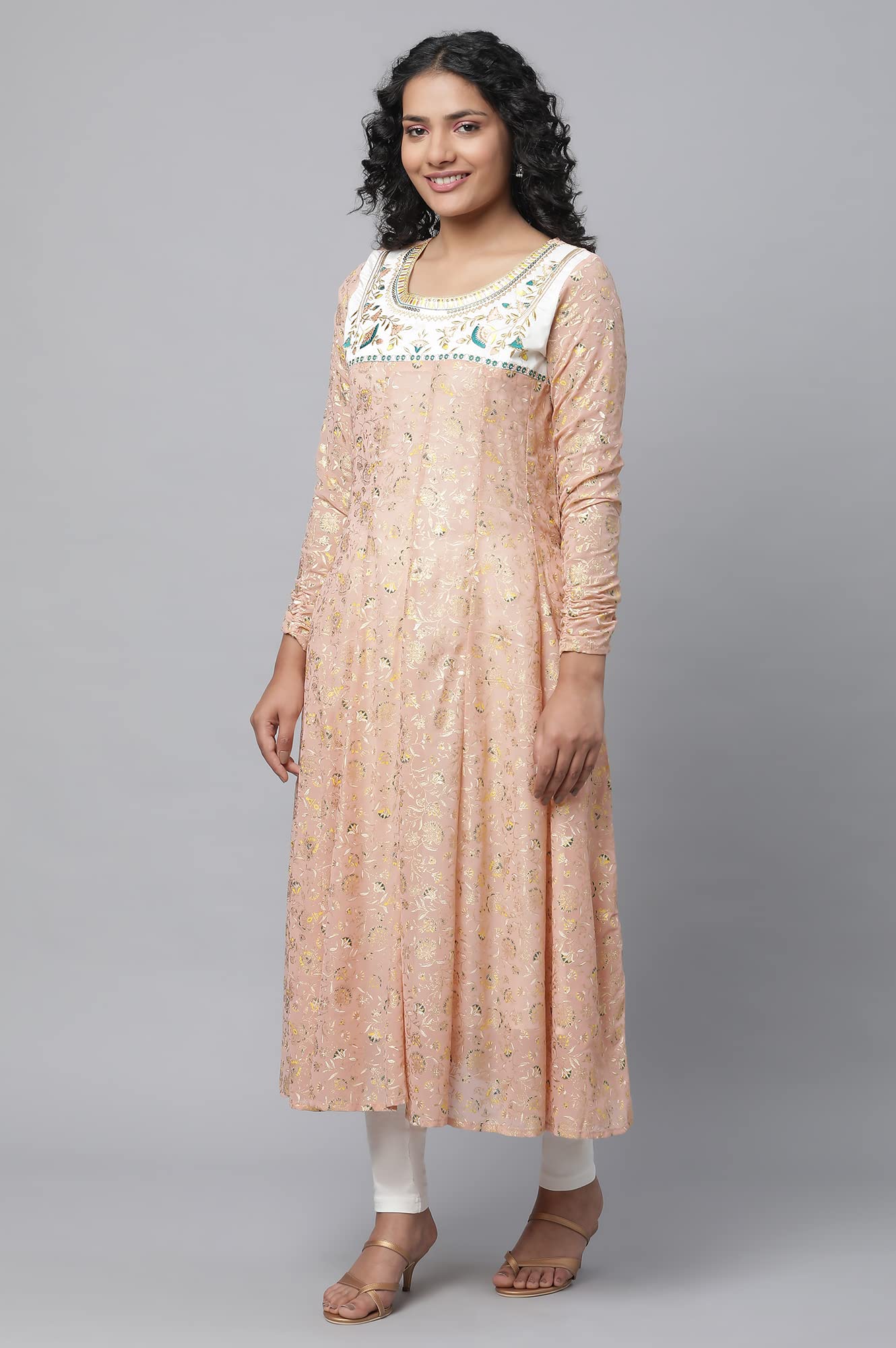 Aurelia Women's Polyester A-Line Kurta Set