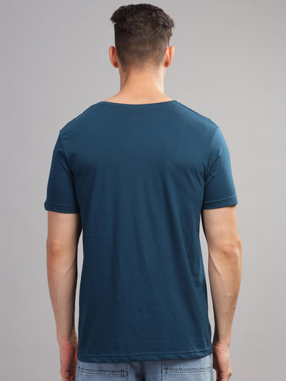 ADRO Mens Printed T Shirt - Premium Cotton Graphic Printed Tshirt - Teal T-Shirt - RN24-KOBE-SB