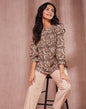 Fabindia Brown Cotton Kalamkari Printed Top