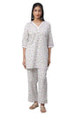 Aurelia Women's Cotton Floral Regular Kurti (23FEA30366-507208_White