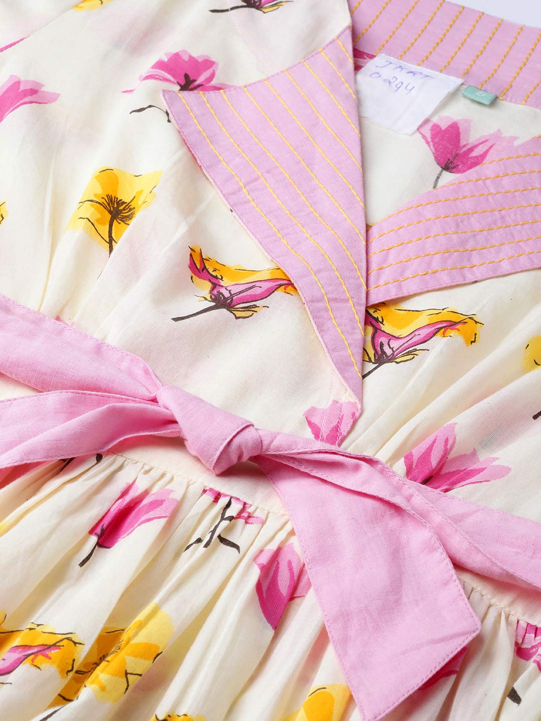 Idalia Off White Floral Print Dress