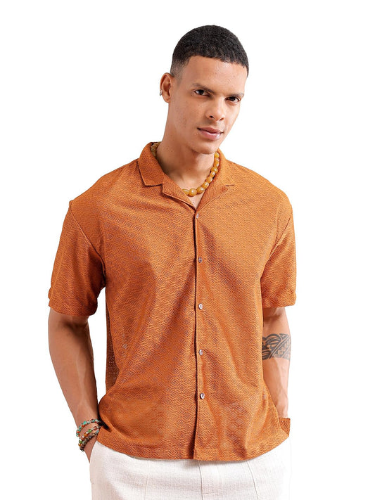 The Indian Garage Co Mens Relaxed Fit Shirt (1023-SHWKRS-06_Black