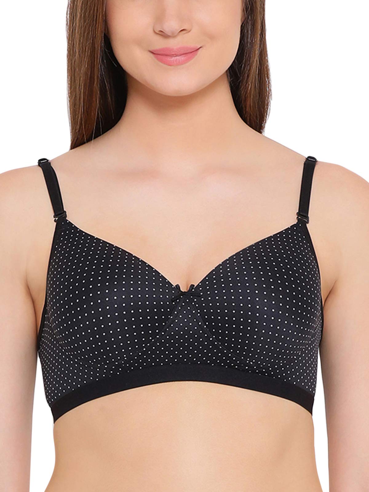 Clovia WomenS Non-Wired Padded Non Wired Bra (Br1064A1338B_Black_38B)