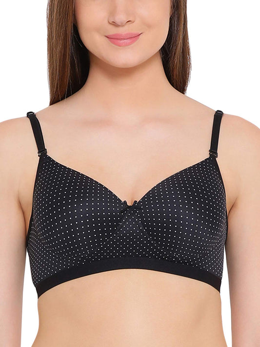 Clovia WomenS Non-Wired Padded Non Wired Bra (Br1064A1338B_Black_38B)