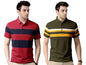 Noble Monk MenS (Combo Pack Of 2) -Regular Fit Polo T Shirt |Half Sleeves |Collar Tshirts |Casual Tshirt