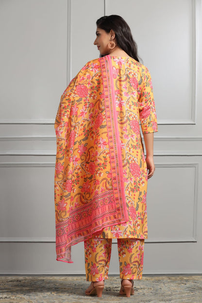 Leriya Fashion Cotton Alia Cut Kurta Set For Women| Alia Cut Anarkali Set For Women | Embroidery Kurta Set For Women| Kurta & Pa