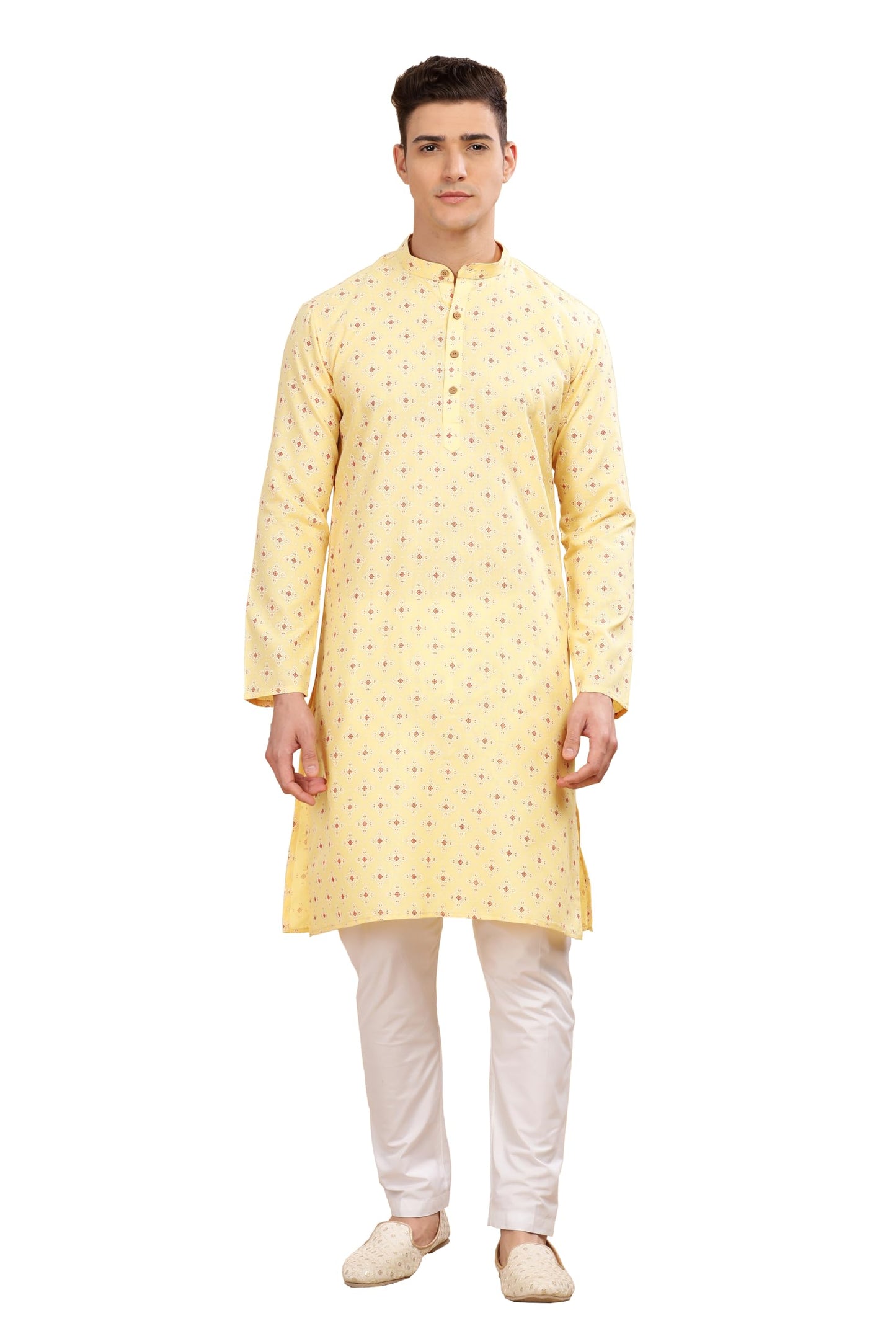 Be Active MenS Cotton Regular Kurta (C-399-1_Cream