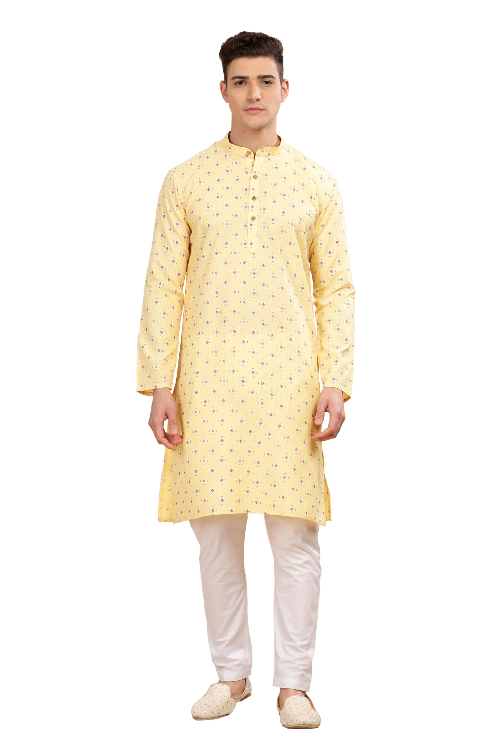 Be Active MenS Cotton Regular Kurta (C-399-1_Cream