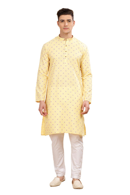 Be Active MenS Cotton Regular Kurta (C-399-1_Cream