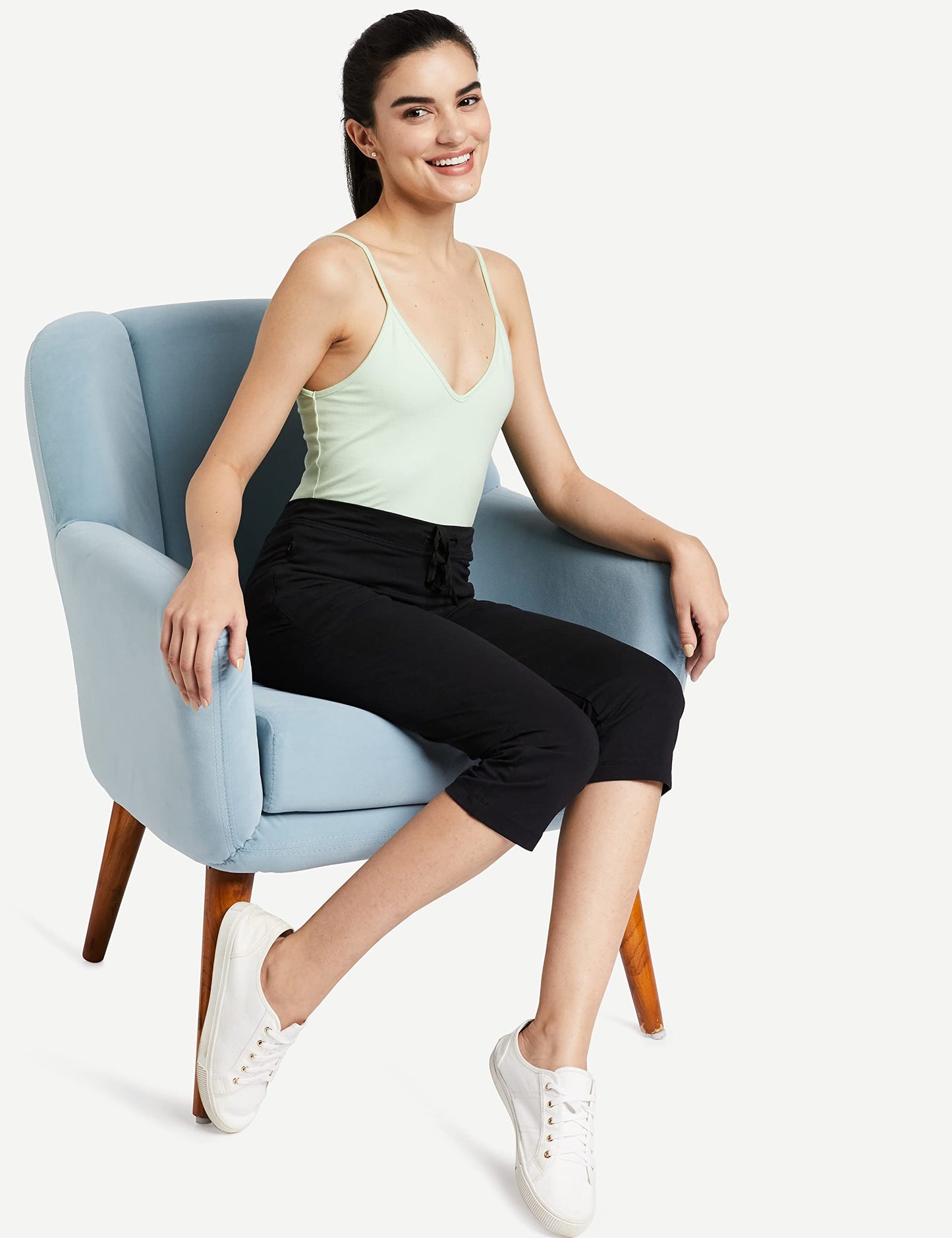 Enamor E018 Stretch Cotton Lounge Capri