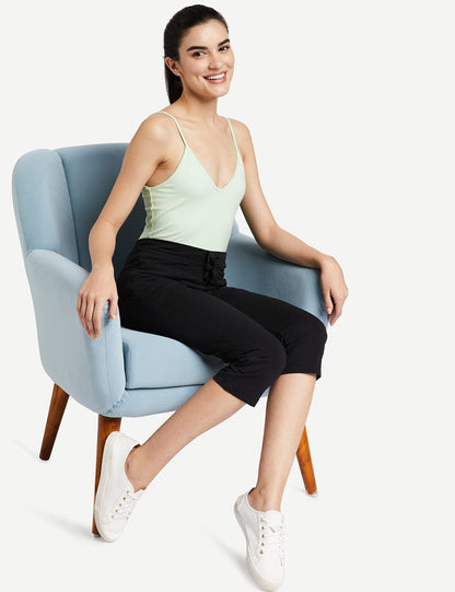Enamor E018 Stretch Cotton Lounge Capri