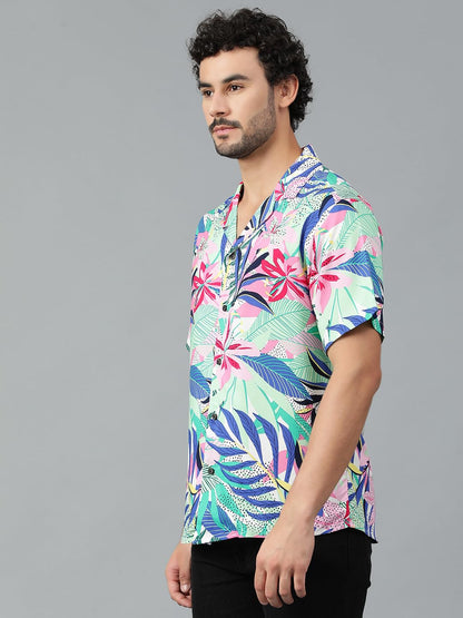 Kotty MenS Casual Printed Spread Collar & Premium Fabric & Stylish & Comfortable Casual Wear Shirt(Multicolor,M)