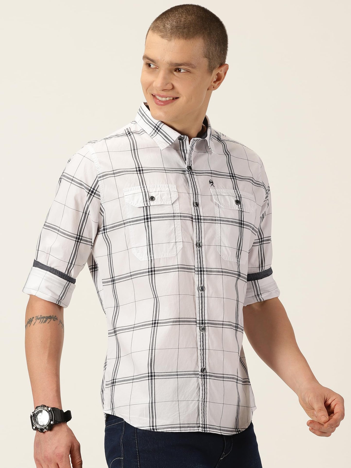 Thomas Scott Cotton Slim Fit Shirt White