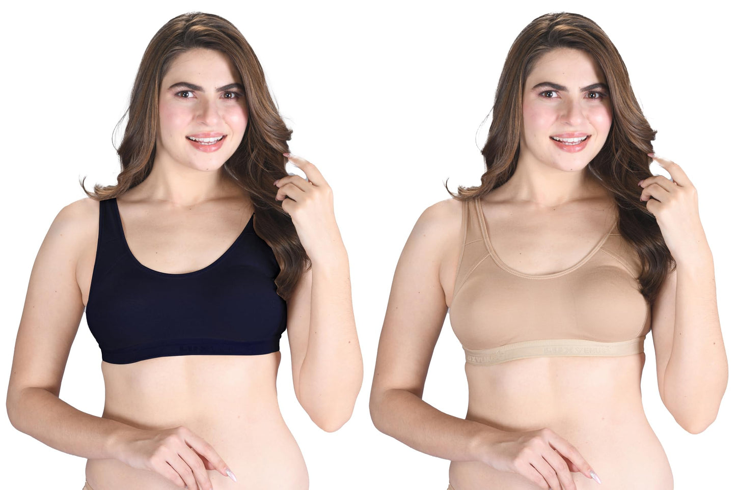 Lux Venus Wire Free Slip On Moulded Full Coverage Sports Bra