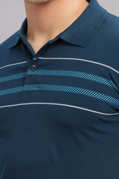ADRO Regular Fit Polo T-Shirt for Men| Printed Polo T-Shirt | Cotton Polo T Shirt Also in Plus Size|Pnop24-L1-Sbwhsb