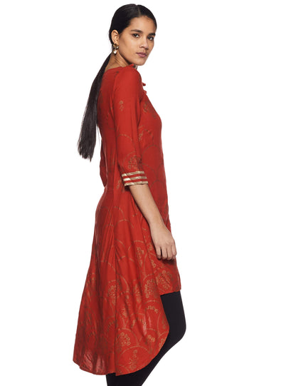 W for Woman Women's Asymmetrical Hemline Kurta (17AU16986-50333_High