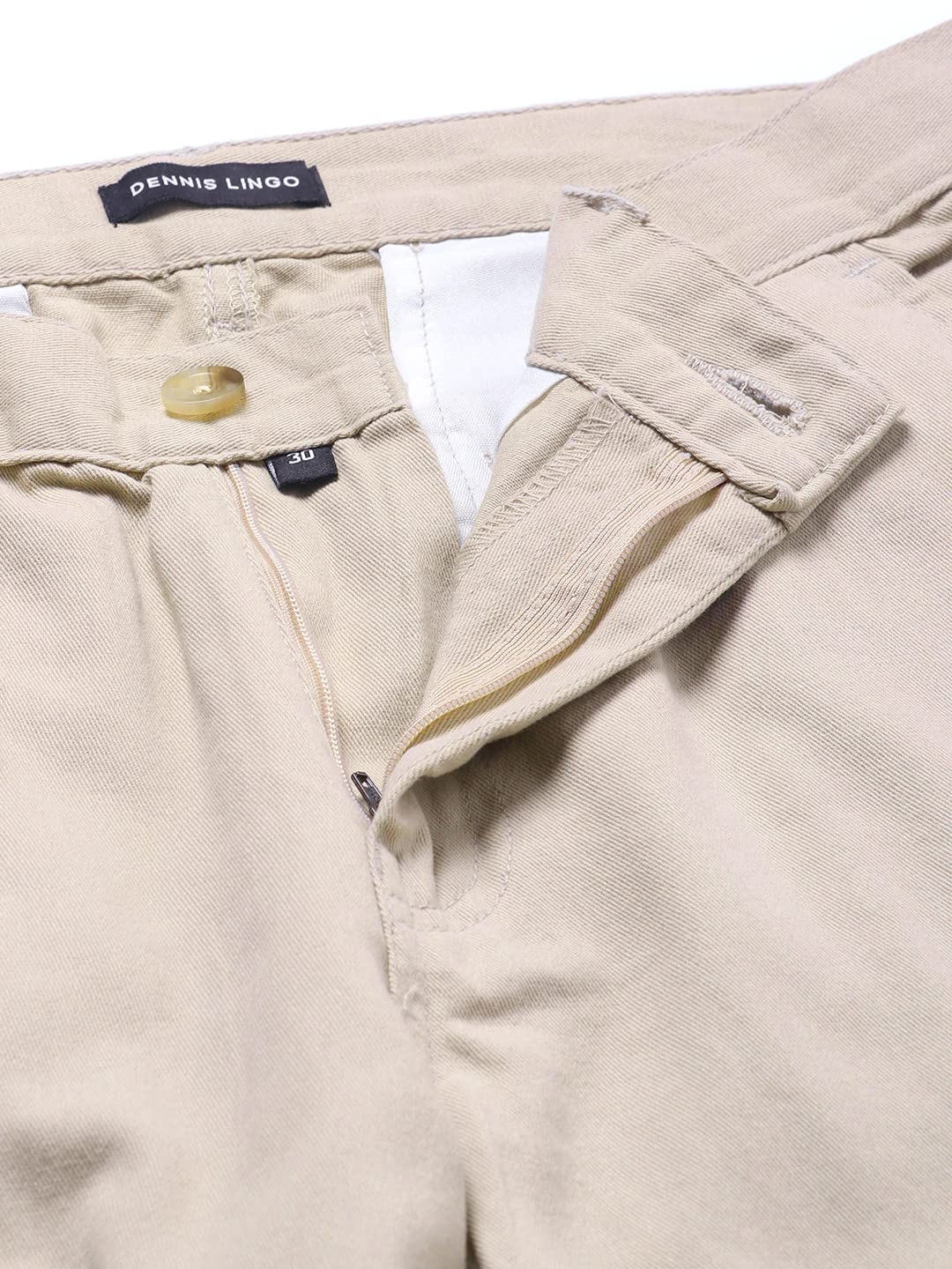 Dennis Lingo Slim Fit Beige Solid Cargo Jogger for Men