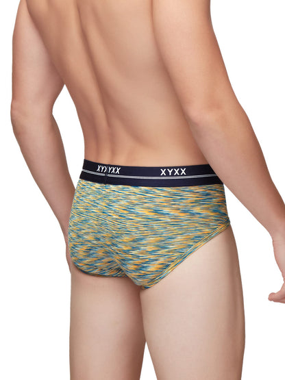 XYXX Mens Underwear Artisto IntelliSoft Antimicrobial Micro Modal Brief Pack of 5 (Black & Blue ; Yellow & Blue ; Blue & White