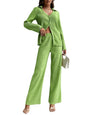 Greciilooks Co Ord Set For Women Stylish | Trendy Poly Lycra Textured Blend Pajama Set | Trendy Korean Winter Travel Outfit | Li